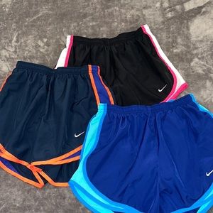 3 Pairs of Nike Dri—Fit Tempo shorts, size Small